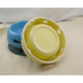 high quality and special shape with different color ceramic pet bowl